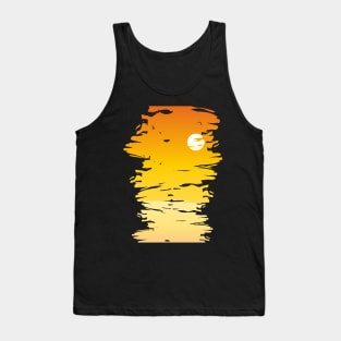 Sunset View Landscape Vacation Summer Birds Tank Top